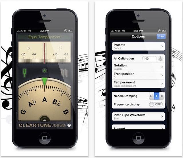 Cleartune 经典的频闪式高精度调音罗盘仪表盘
