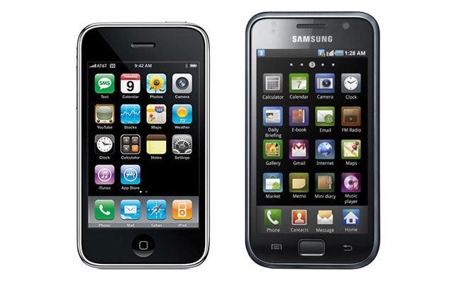 iPhone 与三星早期触控机型对比