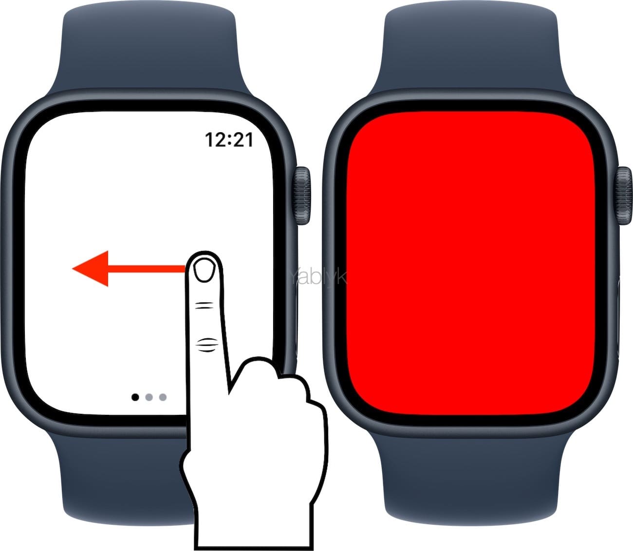 如何在 Apple Watch 上切换手电筒模式