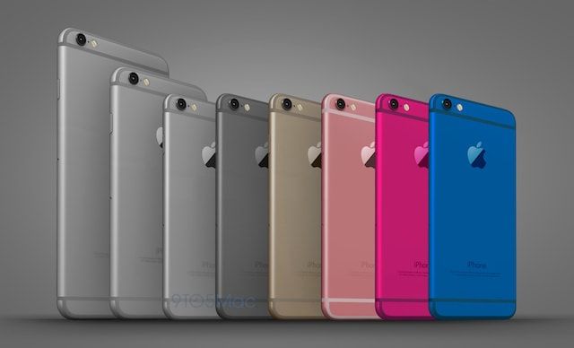 2016 年苹果 iPhone 家族产品线渲染图